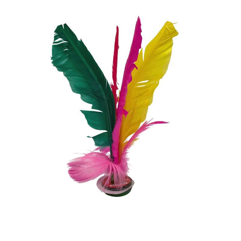 Shuttlecock Primary and Middle School Students Kick Shuttlecock Ball Feather Big Flower Shuttlecock Adult Sports Competition Practice Shuttlecock 4 Pieces Shuttlecock Goose Feather