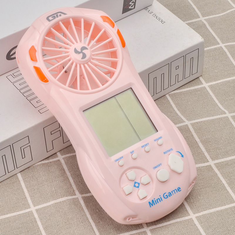 Picture of Cross-border Douyin Children's Electric Tetris Game Machine Summer Fan with Lighting Toys Supermarket Gifts