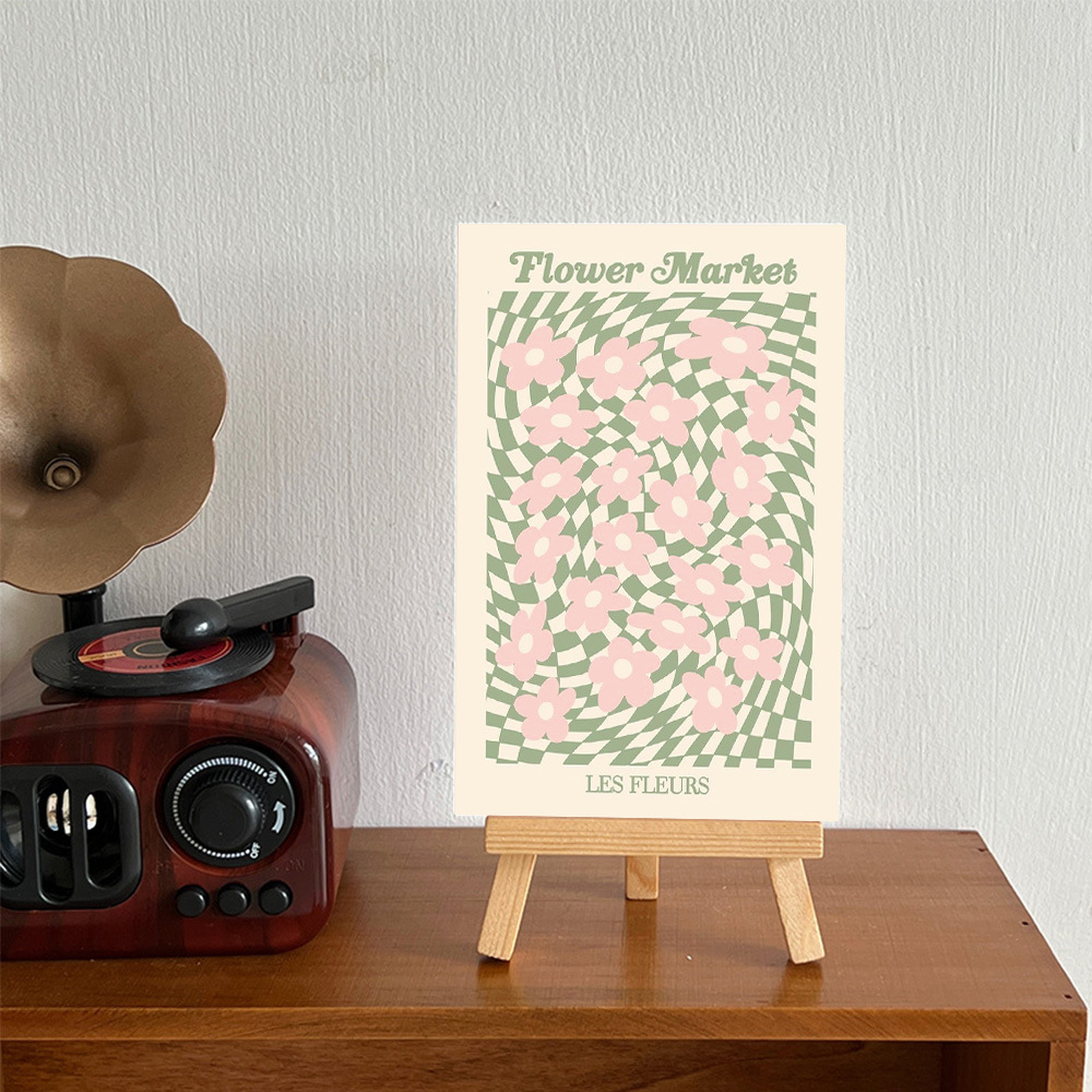 Picture of 15 ins same style flower art cards simple girl heart bedroom dormitory wall decoration Korean style photo