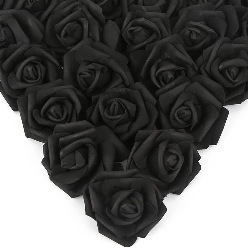 Picture of 7cm Simulated Pe Rose Head Chinese Valentine's Day Foam Rose Flower Wedding Valentine's Day Bouquet Packaging Material