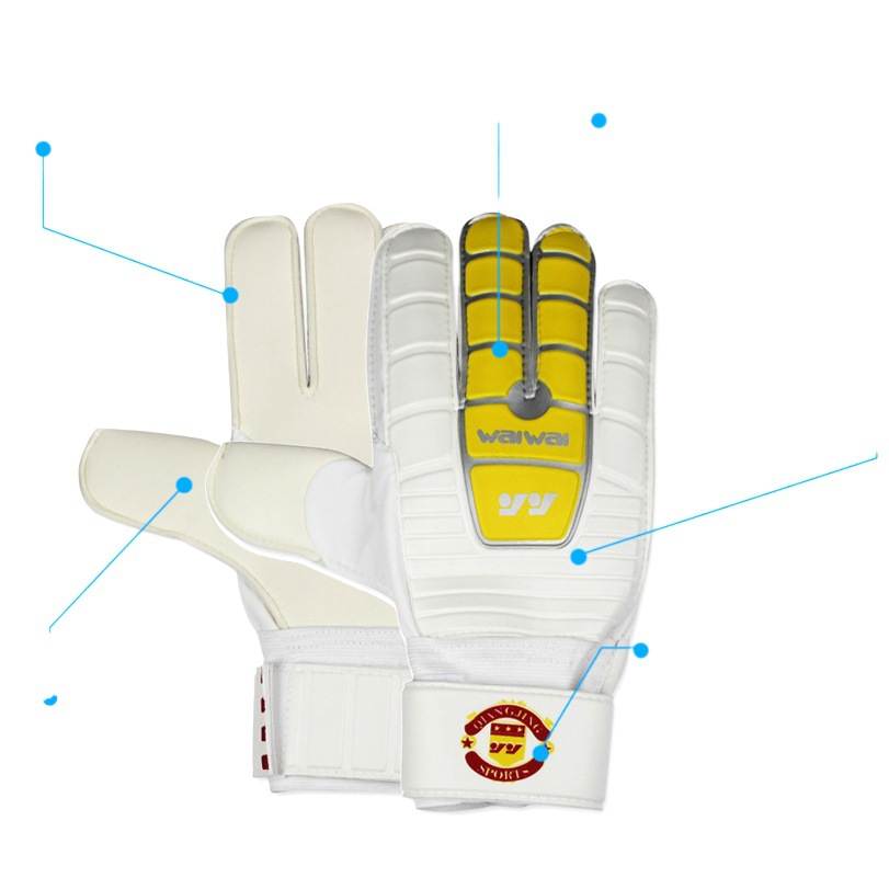 Football Goalkeeper Gloves Thickeneded Latex Non-Slip Wear-Resistant Breathable Training and Competition Goalkeeper Gloves Professional