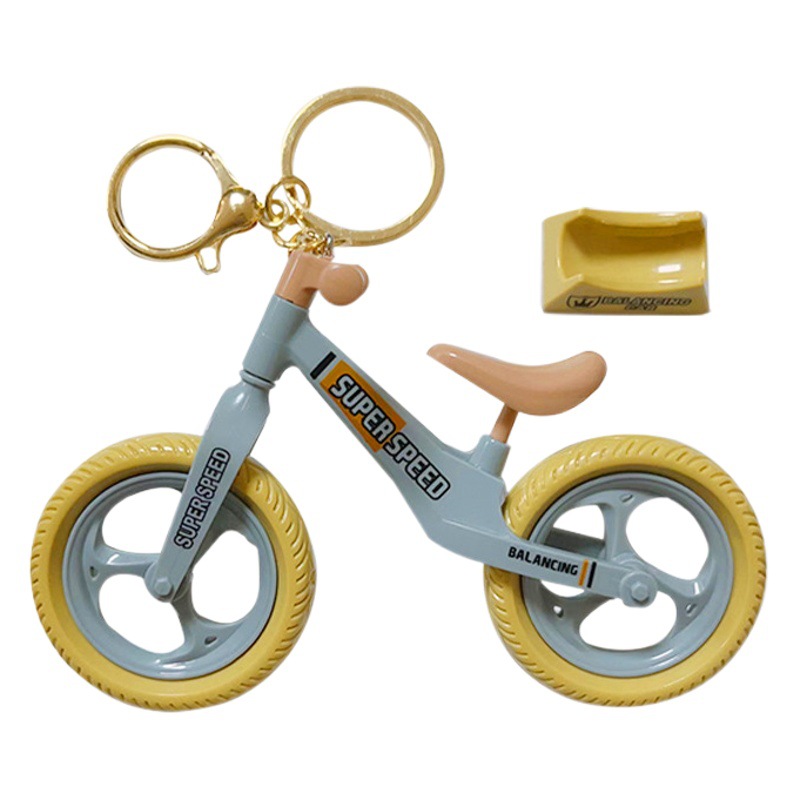 Cartoon Creative Sliding Bicycle Couple Accessories Keychain Pendant Small Gift Ornament Creative Gift
