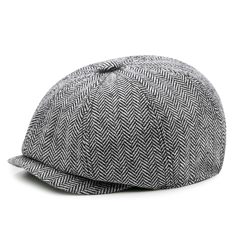 Picture of Children's Duck Tongue Hat Retro European and American Baby Newsboy Hat Trendy British Forward Cap Young Student Octagonal Beret