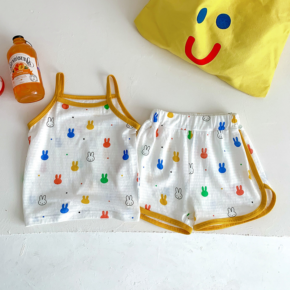 Picture of Summer New Children's Pajamas Children's Home Clothes Girls Summer suit Shorts Vest Summer Wear