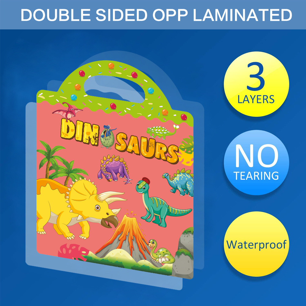 Picture of Cross-border DIY fun children's scene sticker book early education concentration training can be moved repeatedly paste quiet book