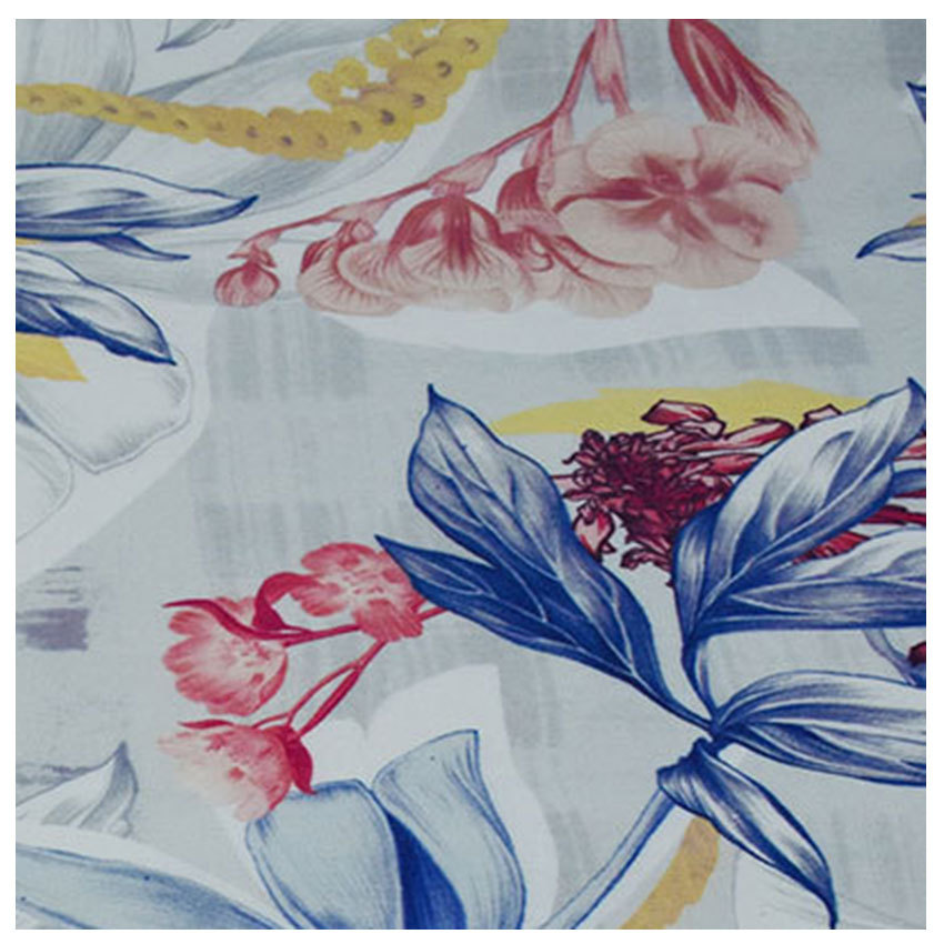 Polyester viscose TR printing four-sided elastic warp and weft double elastic cotton viscose spandex elastic cloth