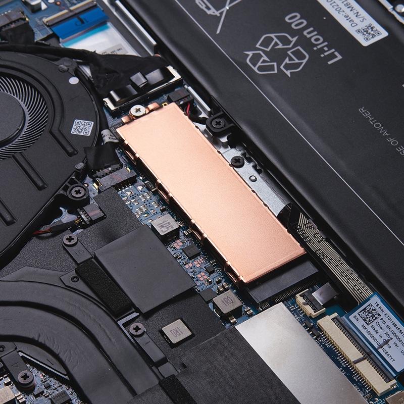 Picture of Cold matte copper M.2 2280 SSD radiator copper heat sink M.2NVMe solid state drive cooling vest