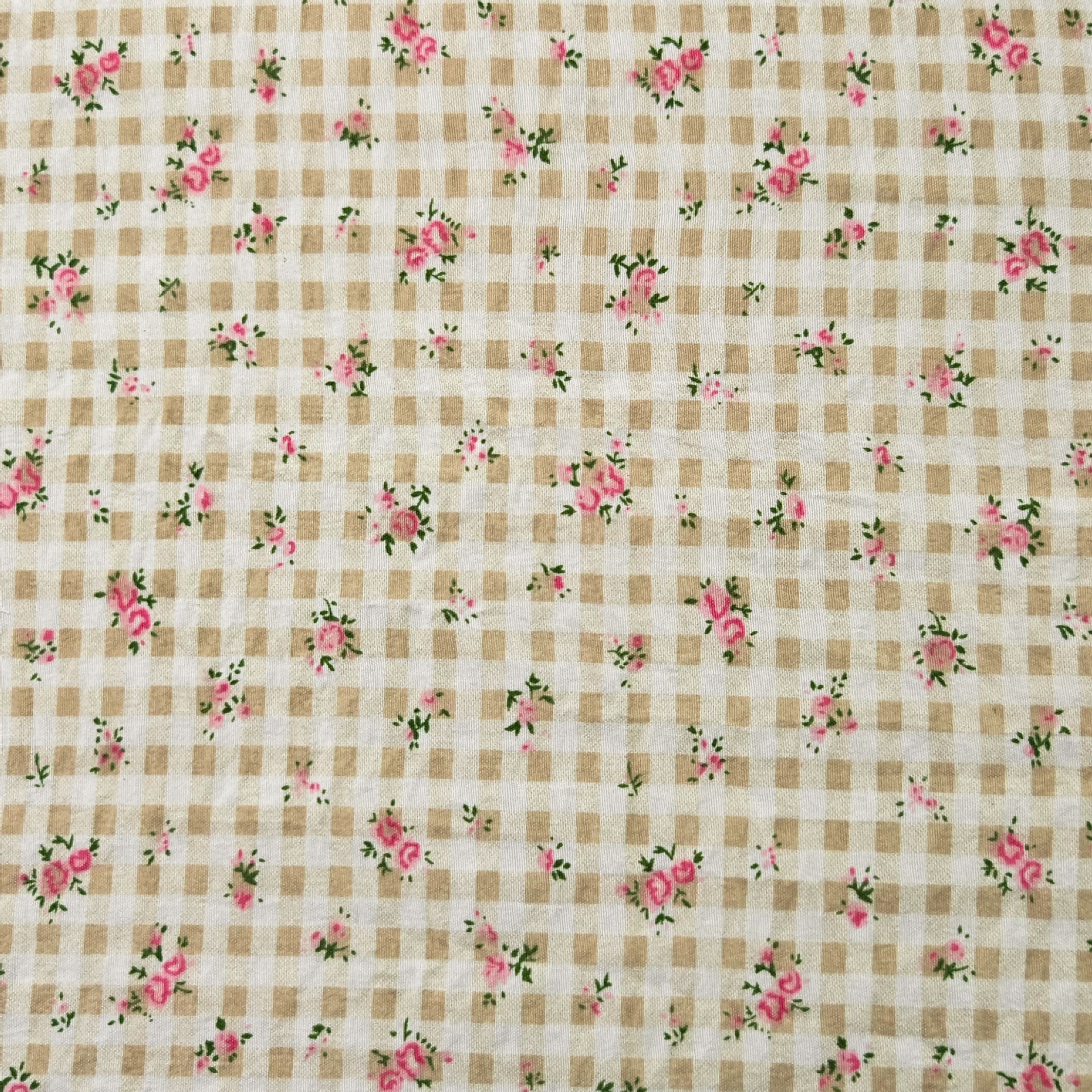 Picture of Spring and Summer Plaid Style Small Floral Fine Printed Fabric dress Fabric Table Cloth Home Boutique