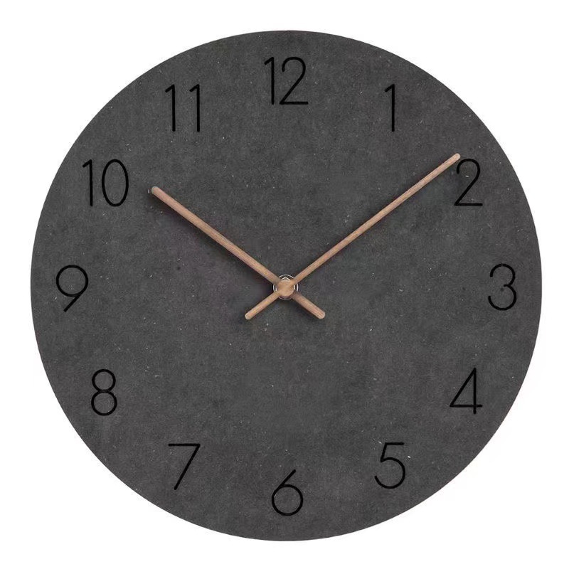 Cross-border environmental protection digital wall clock Nordic simple solid color mute clock creative home decoration clock