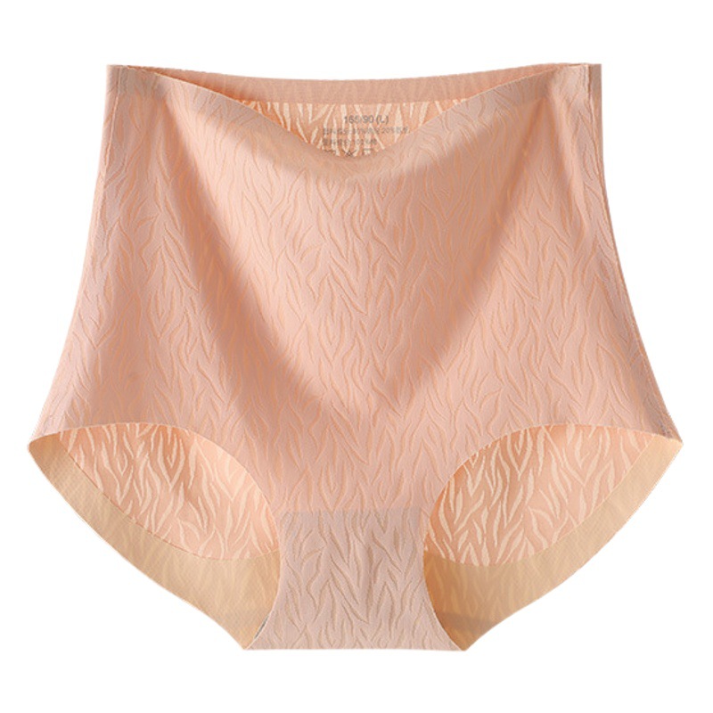 Underwear Women's 3D Peach Hip Pure Cotton Antibacterial Bottom Breathable Underwear No-Mark Naked High Waist Hip-lifting Belly-closing Pattern Pants