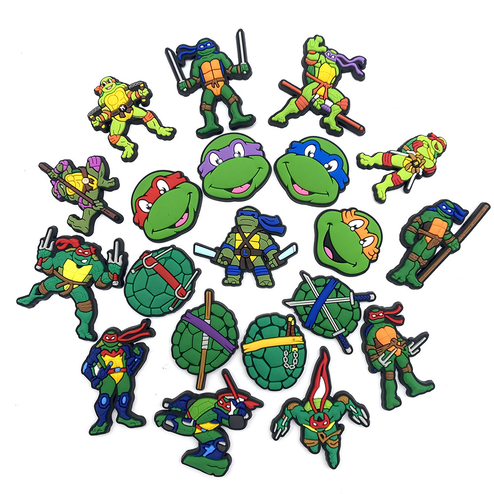 20 suit Teenage Mutant Ninja Turtles Series Cartoon Hole Shoes Flower Soft Rubber Amazon shopee Independent Station Hot Sale