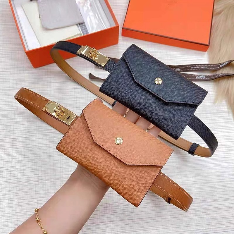 Belt Women's Genuine Leather Instagram Popular Belt Kelly Decorative Coat with Skirt Pants dress Pants with Waist Bag