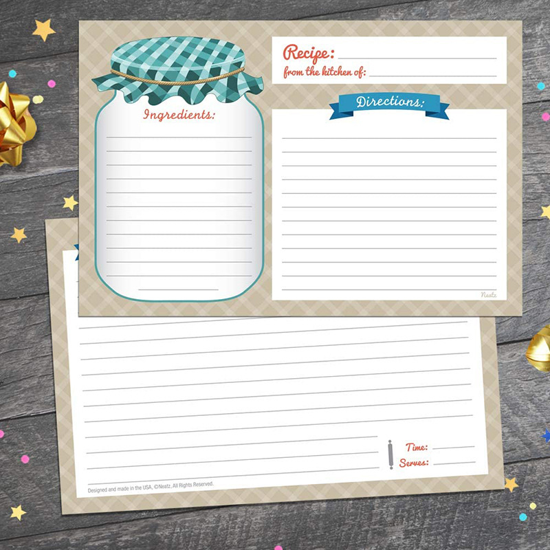 Picture of Cross-border wholesale Kitchen recipe card double-sided blank handwritten card 14 * 10cm gift insert message greeting card