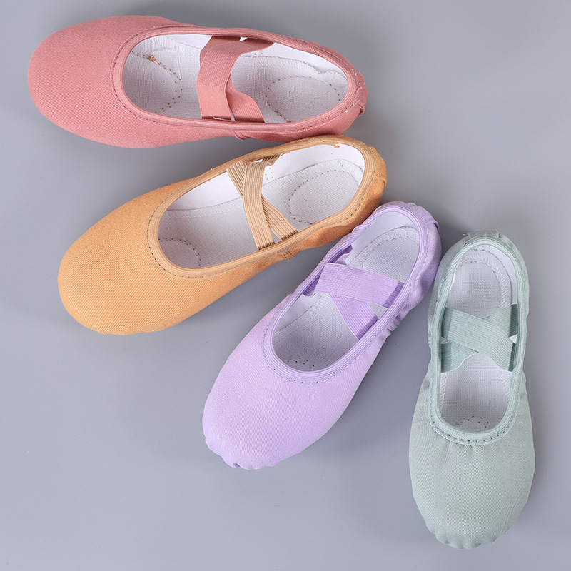 New Children's Dance Shoes Women's Soft Sole Practice Shoes Adult Art Examination Shoes Morandi Dance Shoes Summer Ballet
