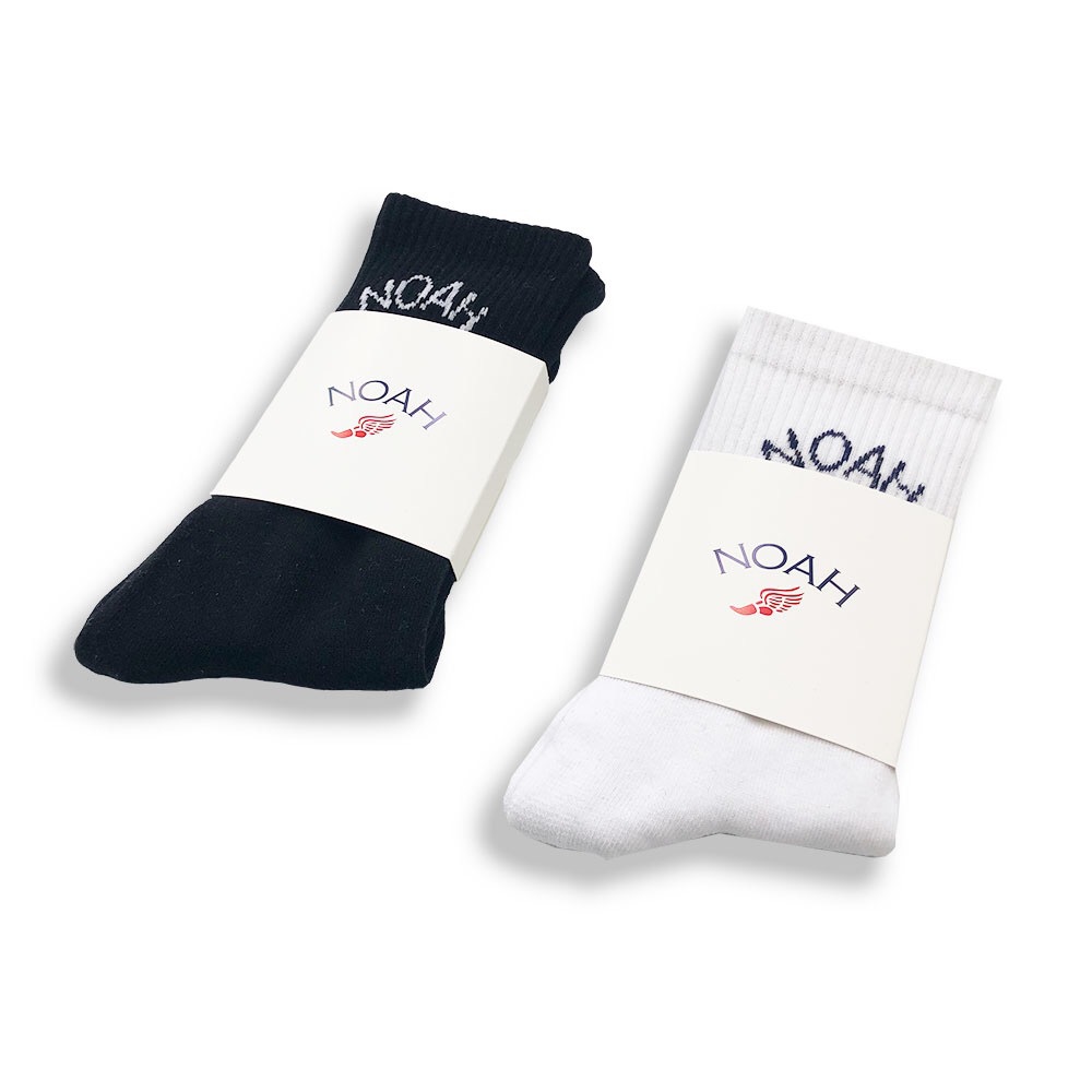 Trendy Brand Classic Cross Socks American Street INS Trendy Letter Black and White Sports Mid-Socks for Men and Women