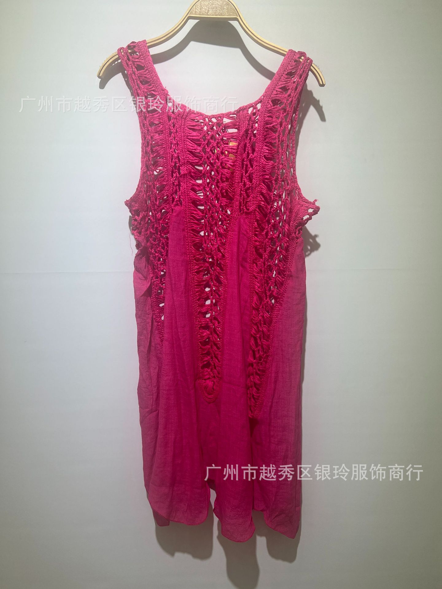 Picture of European and American Bohemian Hand Hook Stitching Slub Cloth Beach Swimsuit Hollow Sunscreen in stock 0439