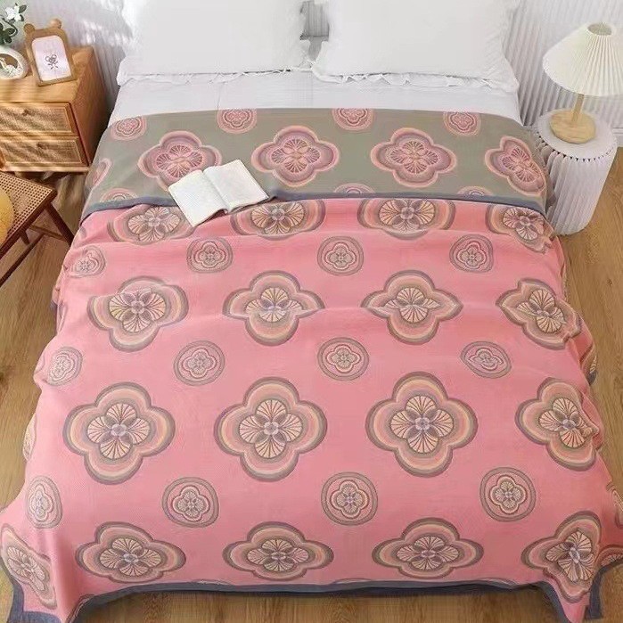 Picture of Wholesale new combed cotton fine sand gauze towel blanket soybean fiber blanket spring and summer single double autumn and winter leisure blanket