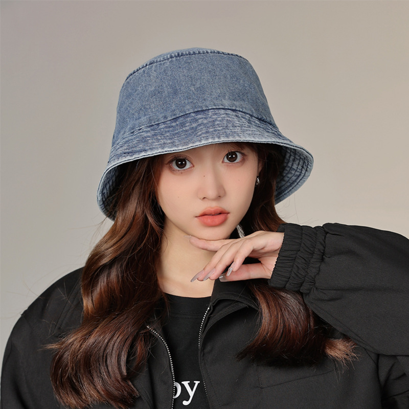 Picture of Cowboy Fisherman Hat Women's Face Show Small New All-match Washed Distressed Basin Hat Casual All-match Outdoor Travel Men's Hat