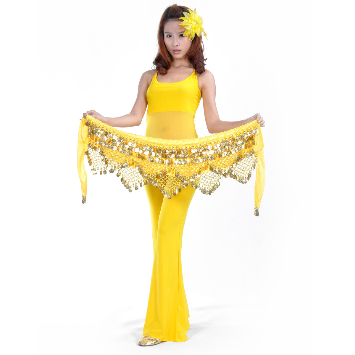 Picture of Dancer Original 320 Currency Three Straight Two Corner Waist Chain Belt Belly Dance Clothing Company Belly Dance Waist Chain