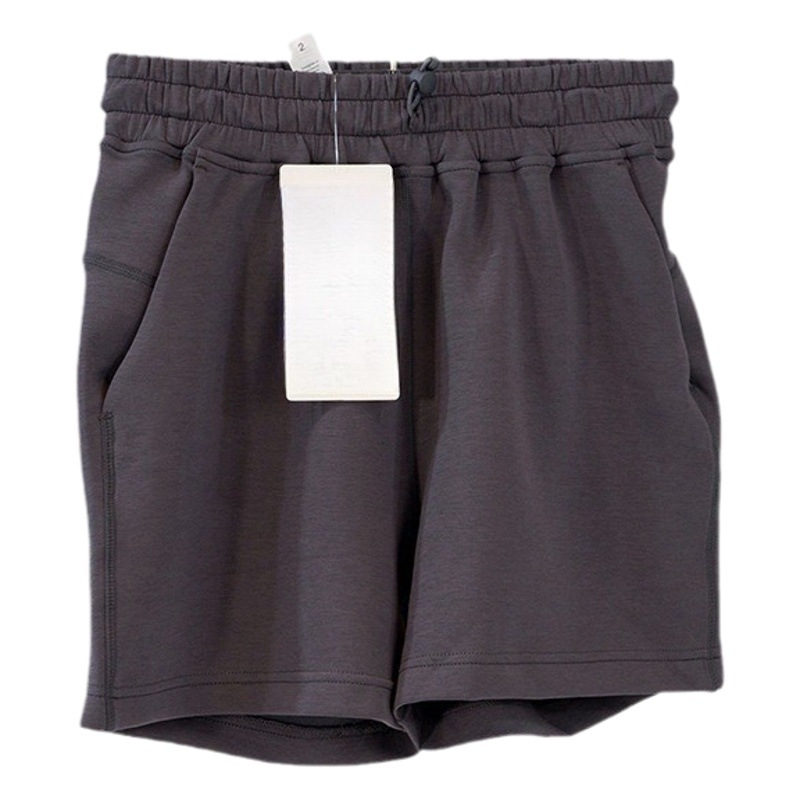 New Yoga Wear 4-Point Shorts Casual Loose Sports Air Layer Women's Soft Breathable High-Waisted Shorts Pure Color