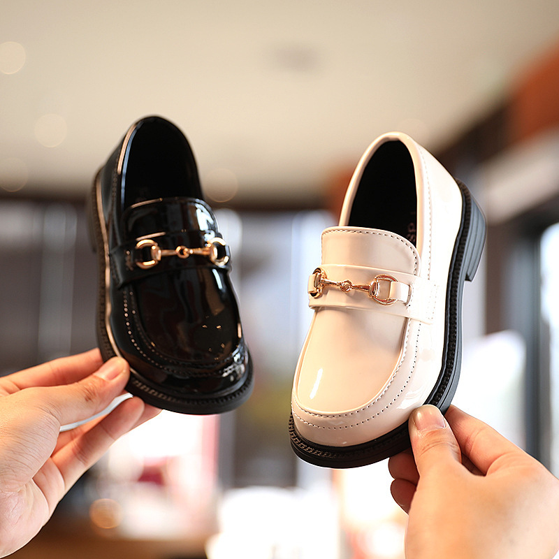2022 Spring Children's leather shoes baby toddler shoes boys retro British style girls dance shoes student shoes