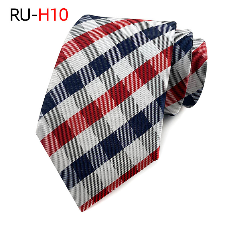 Picture of Tie Men's British Vintage Brown khaki brown Plaid Business Casual Striped Red Wedding Tie