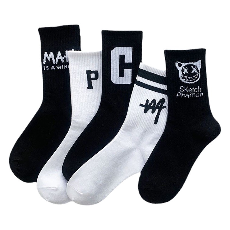 Wholesale Women's Socks Little Devil Sweat-Absorbing Sports Socks Basketball Long Socks Spring and Summer Mid-Calf Socks Men's Zhuji Socks