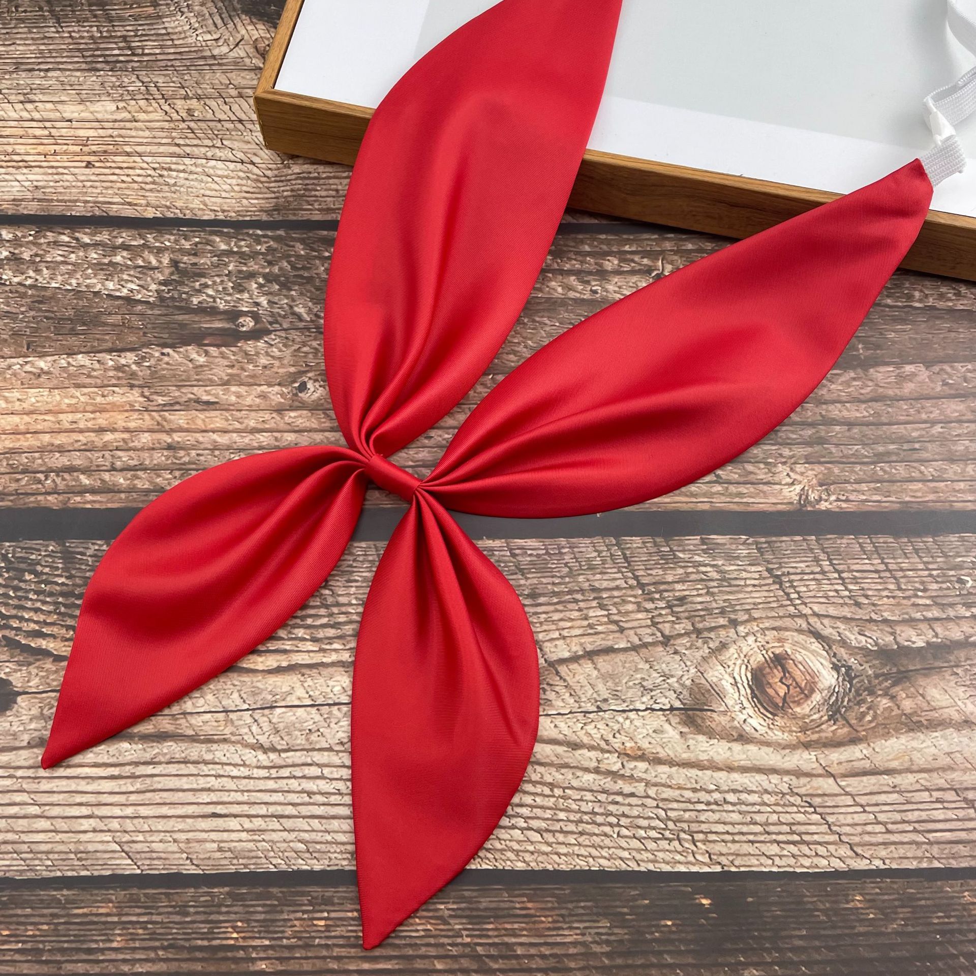 Picture of Goldfish Knot Jk Bow Tie Imitation Triangle Towel Free Slayer Suit Scarf Japanese Bow Uniform Collar wine red