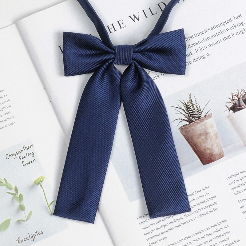Picture of Jk Bow Tie Women Japanese Uniform Small Tie School Uniform Shirt No-Sew Sailor Collar Floral College Style Bow Ribbon