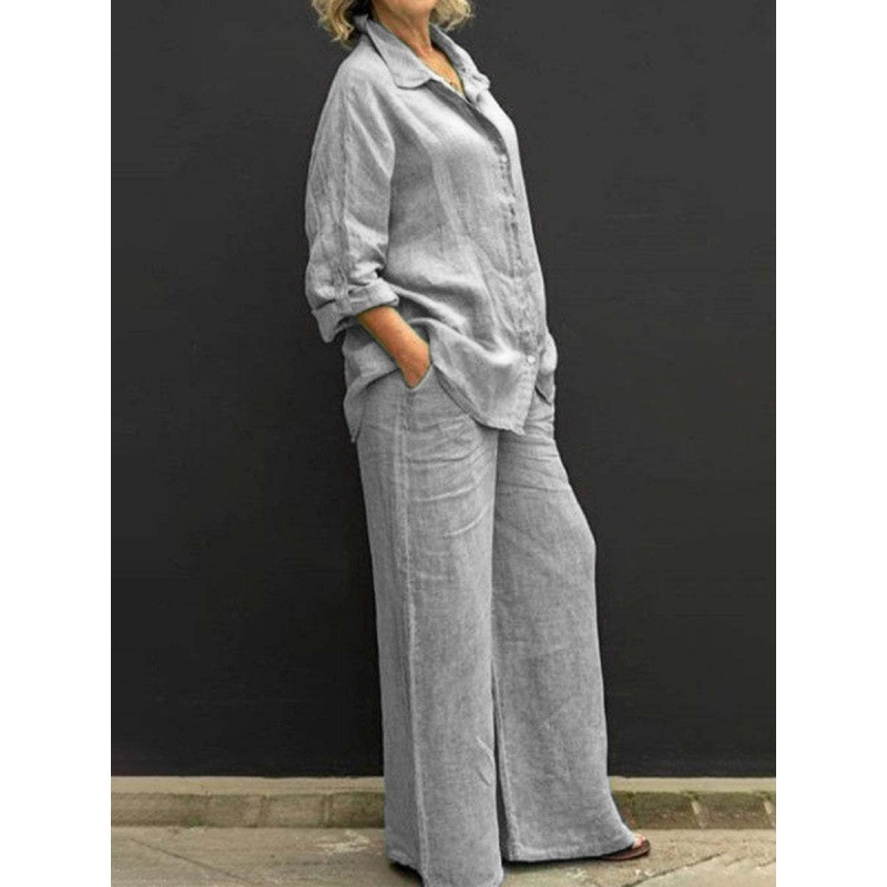 Picture of Foreign trade new ladies shirt suit 2024 leisure city suit independent station women's AliExpress Amazon
