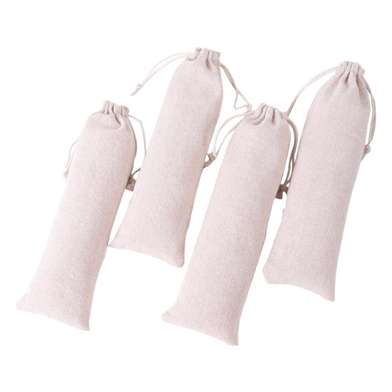 Picture of Factory spot portable stainless steel straw packaging bag tableware portable spoon chopsticks drawstring cloth bag wholesale