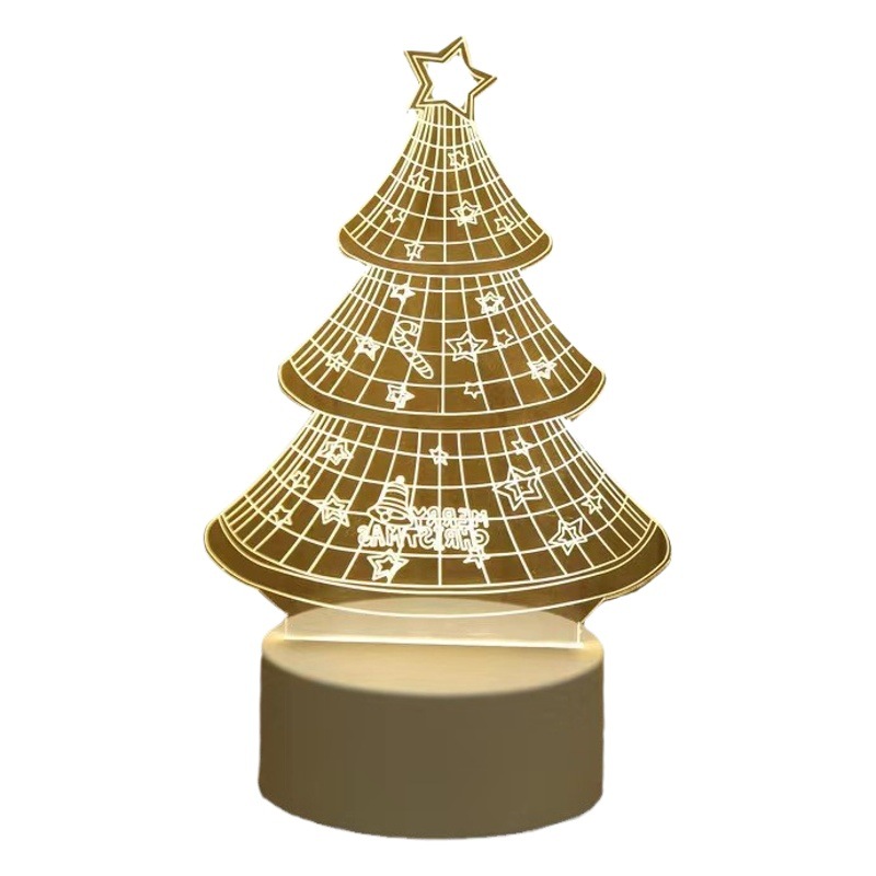 Creative Net red 3D acrylic small night girls' children's dormitory decoration USB plug-in Christmas gift Lantern