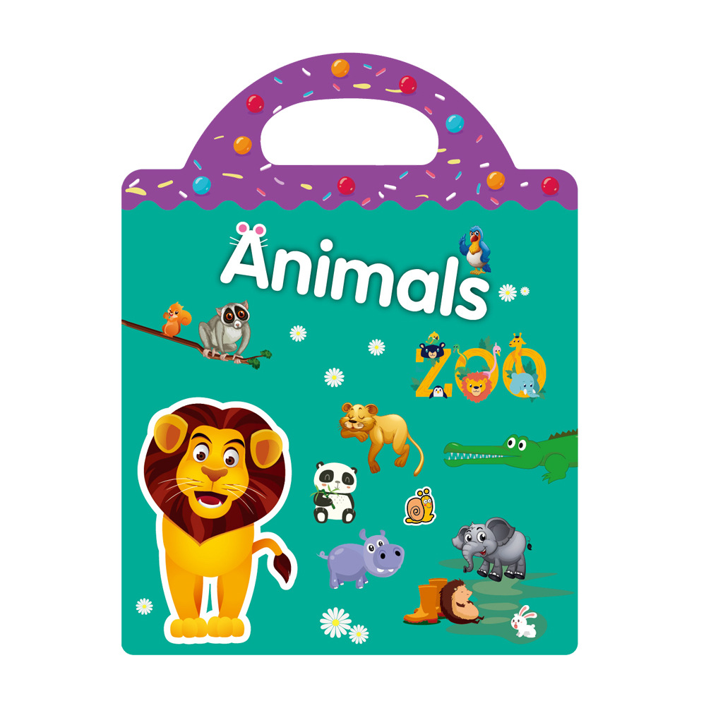 Picture of Cross-border DIY fun children's scene sticker book early education concentration training can be moved repeatedly paste quiet book