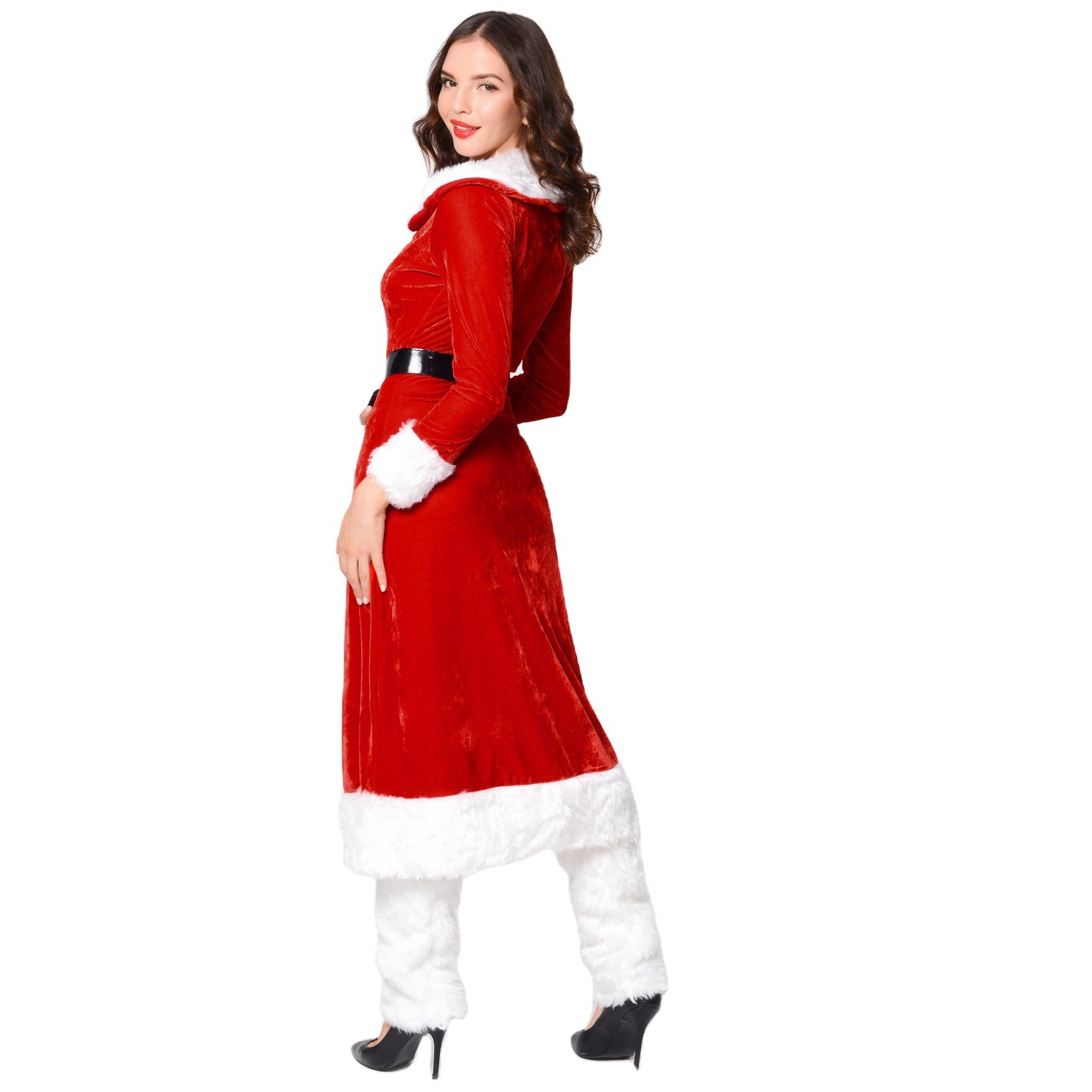 Picture of Christmas cloak long dress clothing foreign trade sexy long sleeve Queen Christmas clothing dance stage performance clothing