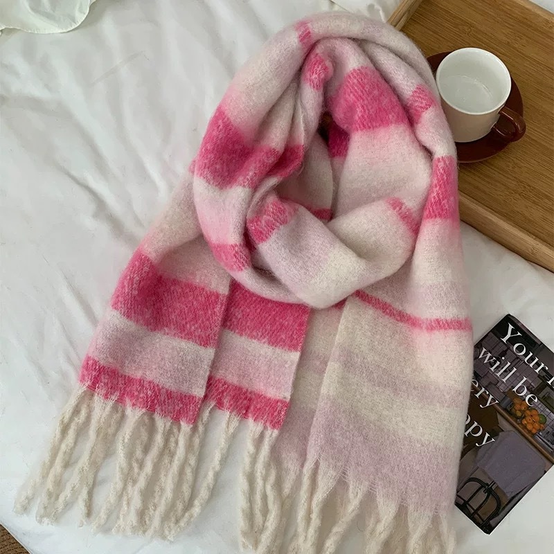 Picture of Cross-border solid color new imitation cashmere scarf women's autumn and winter thickened warm shawl solid color student scarf men's wholesale