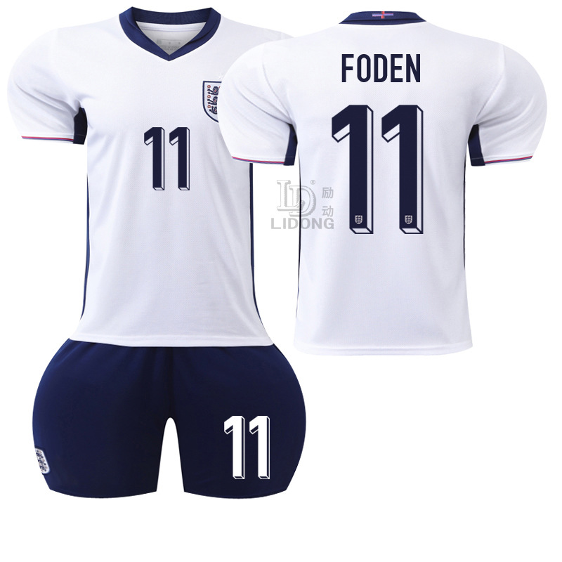 Picture of Euro 2024 New Football Jersey suit England Home Jersey Number 9 Kane 11 Foden 10 Bellingham