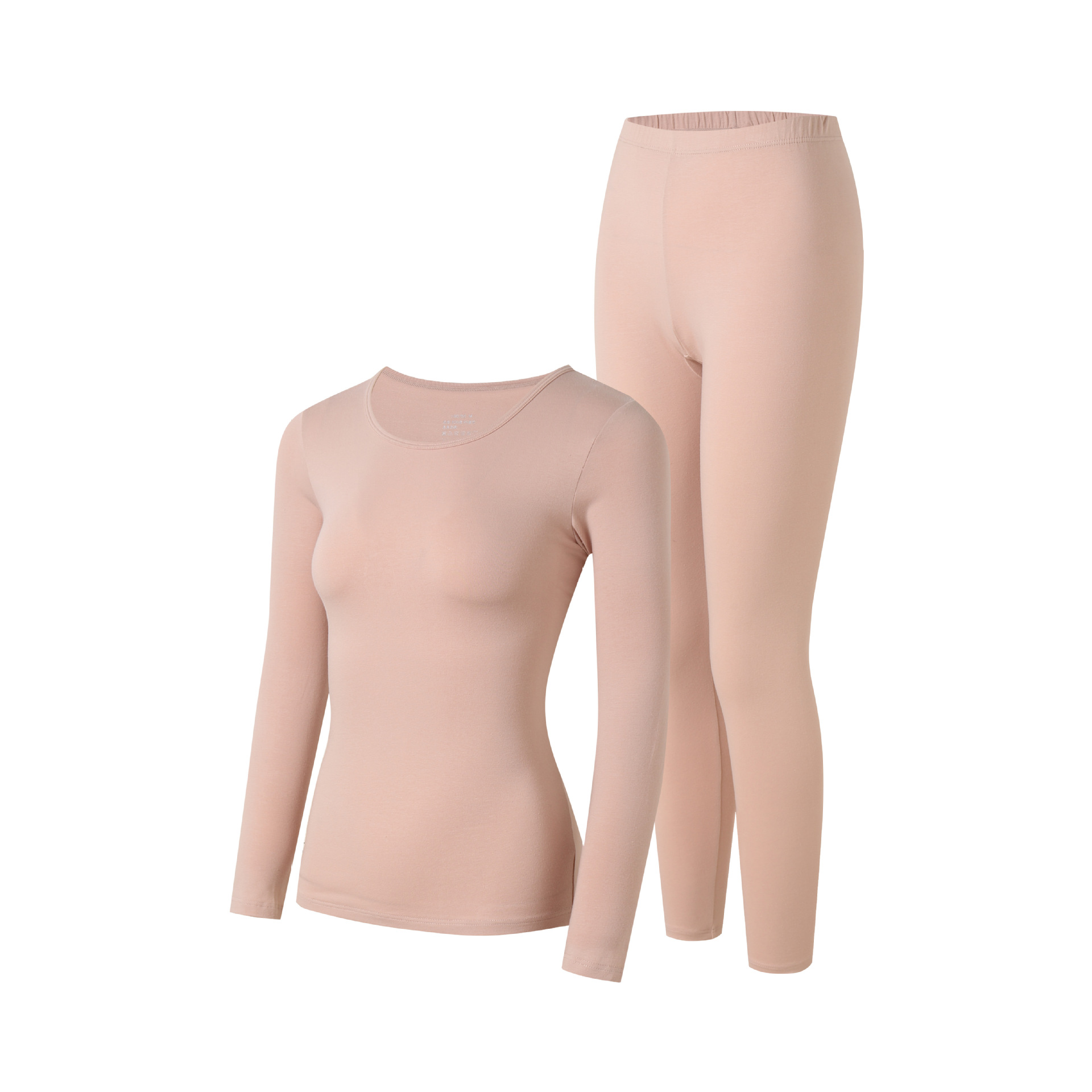 Picture of Pure Cotton Autumn Clothes and Pants for Couples, Thin Round Neck Elastic Men's and Women's Thermal Underwear Set, Women's Wholesale