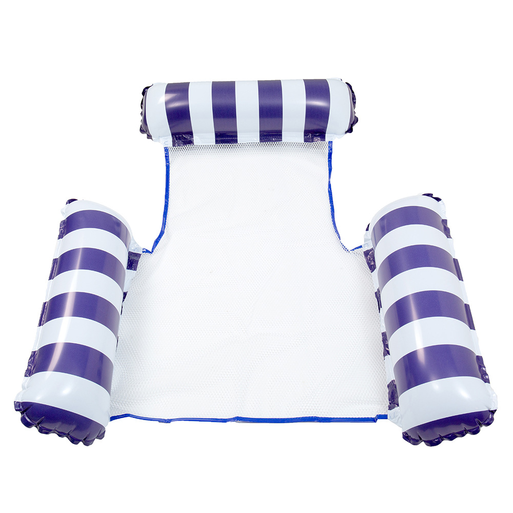 Picture of Cross-Border Spot Three-Tube Inflatable Water Bed New Product Stripesd Inflatable Floating Row Large and Small Hammock Water Supplies Lounge Chair