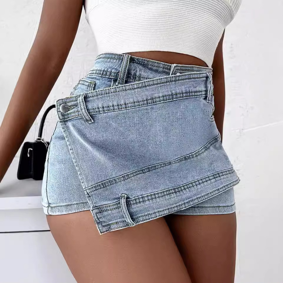 Picture of Brand 2025 Summer Princess Style Fresh and Sweet Denim Wide Leg Pants Women's Jeans Agent Franchise