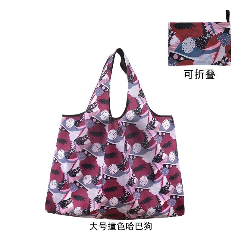 Picture of Thickened Supermarket Environmental Protection Bag Cartoon Cute Folding Shopping Bag Portable Waterproof Shoulder Shopping Bag Outgoing Storage Bag
