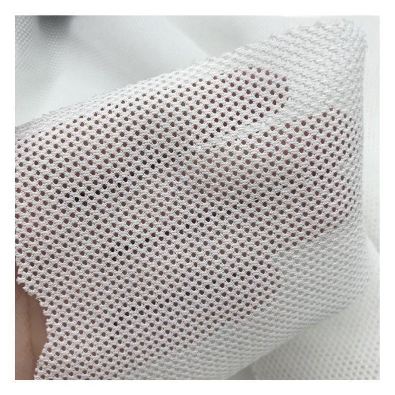 In stock thick four-corner mesh comfortable soft jacket lining school uniform sports hat bag shoes material polyester diamond mesh