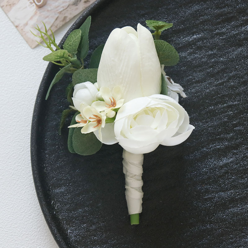 Picture of 237 Western-style business celebration corsage hand flower wedding supplies artificial flower studio photo props White series