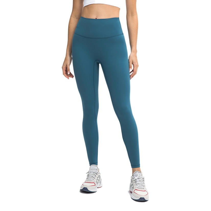 European and American New Style Nude Yoga Pants for Women, High Waist, Hip Lift, Slimming Look Fitness Pants, No Awkward Line Sports Pants Dl064