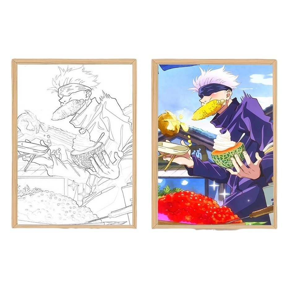 Manufacturers send five pieces of Wu Manshu back to war peripheral light painting luminous decorative painting cartoon sketch creative night light