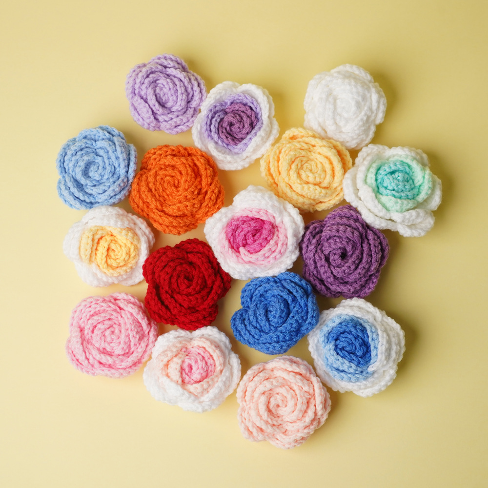 Crochet Flower Artificial Flower Rose Sunflower DIY Clothing Accessories Accessories Multi-Petals