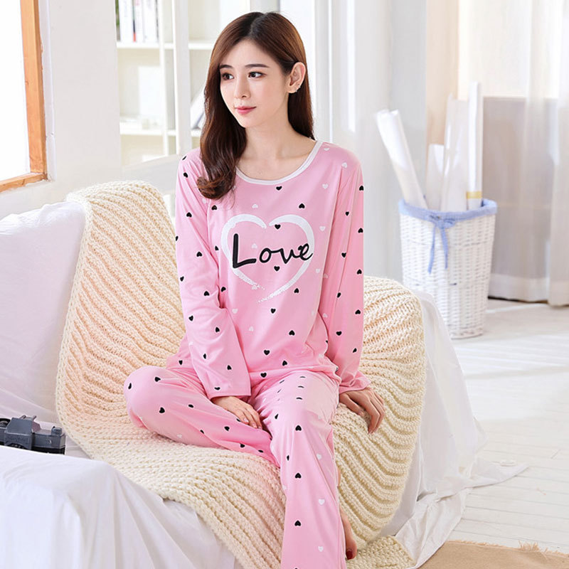 Picture of New Style Pajamas Women's Spring and Autumn Long Sleeve Thin Women's Autumn and Winter Large Size Casual Autumn Home Suit Wholesale