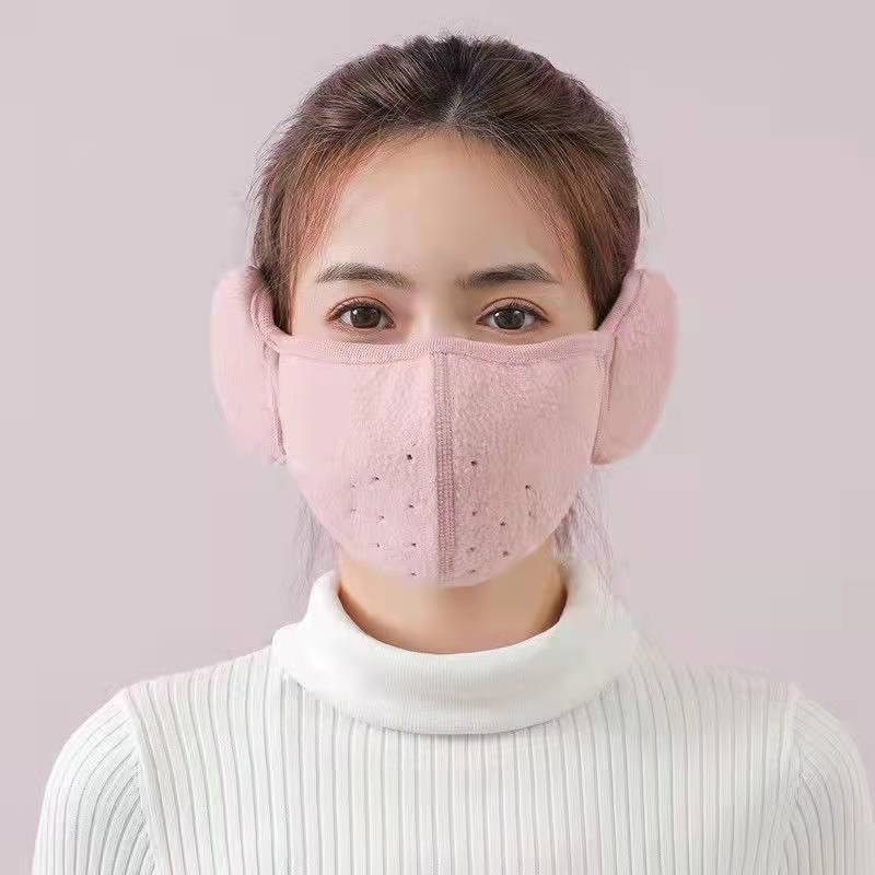 Picture of Anti-freezing Ear Protective Warm Mask Two-in-One Thickened Cold-proof Windproof Breathable Three-dimensional Washable Universal Warm Mask