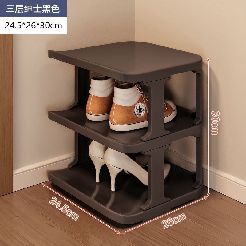 Picture of Simple Dust-proof Small Shoe Rack at Dormitory Door Household Multi-layer Space-saving Installation-free Storage Shoe Cabinet