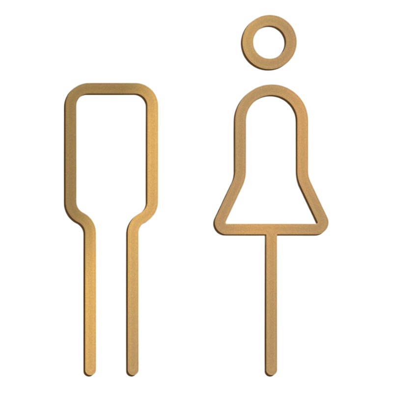 Shops, hotels, homestays, 3D stereo men's toilets, women's toilets, toilet wall stickers, signs, toilet doorplate, WC signs