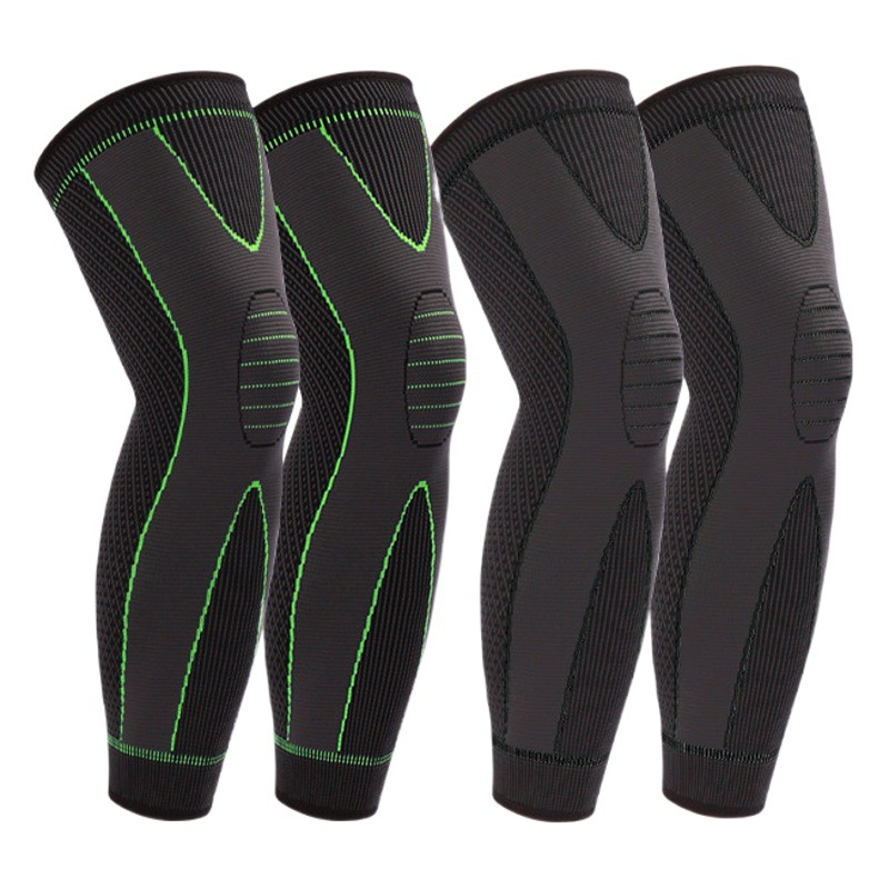 Meida Cross-Border Fitness-Assisted Elastic Knitted Sports Nylon Knee Pads with Pressurized Non-Slip Extended Leg Pads